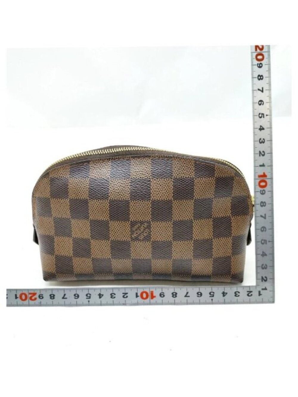 Authentic Louis Vuitton Damier Ebene Cosmetic Pouch PM Makeup Bag LV - Picture 3 of 16